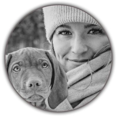 Frau mit Hund